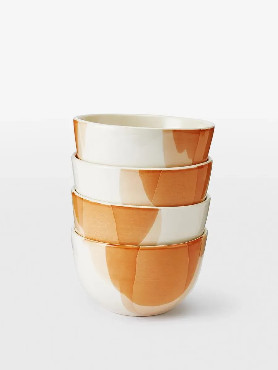 Delano Cereal Bowl Set of Four - Rust by Soho Home