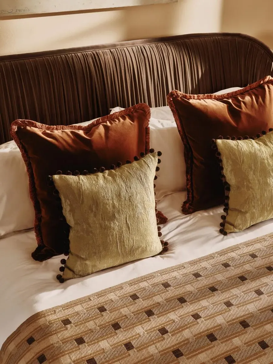 Denton Square Cushion - Olive, Linen Blend product