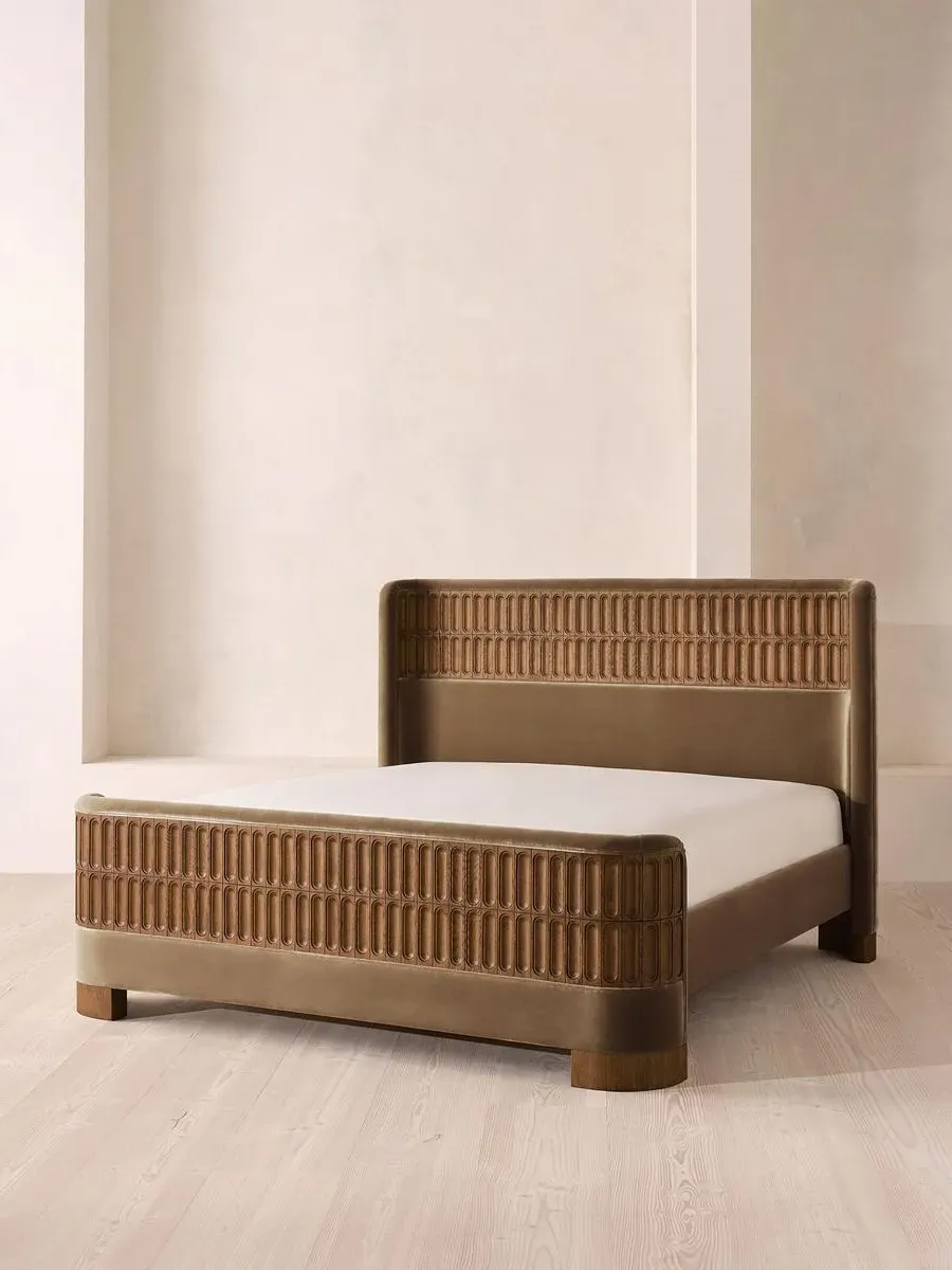 Devon Super King Bed Frame - Truffle, Velvet by Soho Home