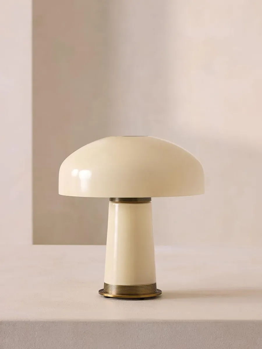 Dome Portable Lamp with Dimmer - Cream, Glass product
