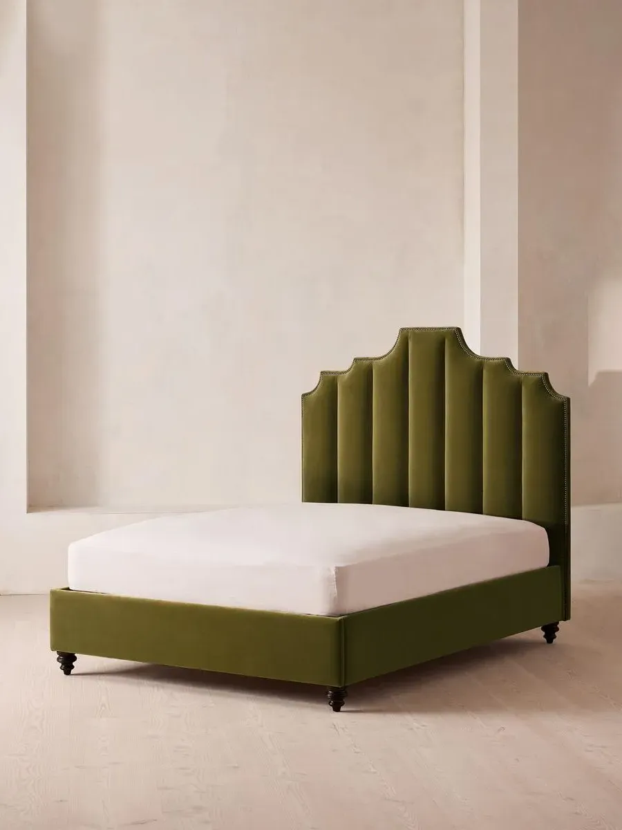 Gerrard Double Bed - Olive, Velvet product