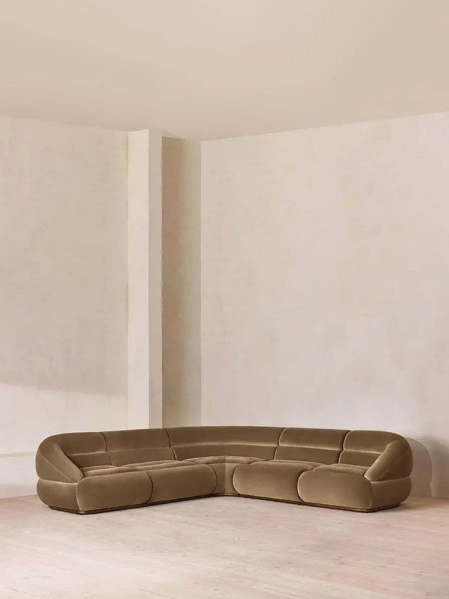 Edison Corner Sofa - Truffle, Velvet by Soho Home