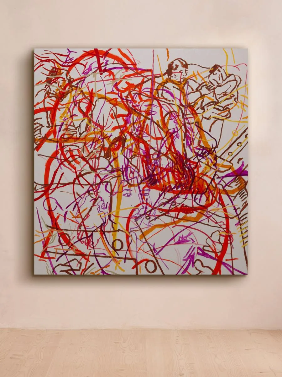Ellie Wang 'The Purple Here is Cold' Abstract Portrait product