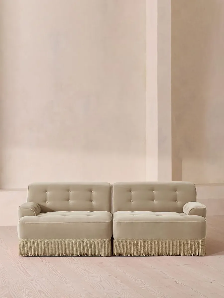 Elowen 3-Seater Modular Sofa - Oyster, Velvet by Soho Home