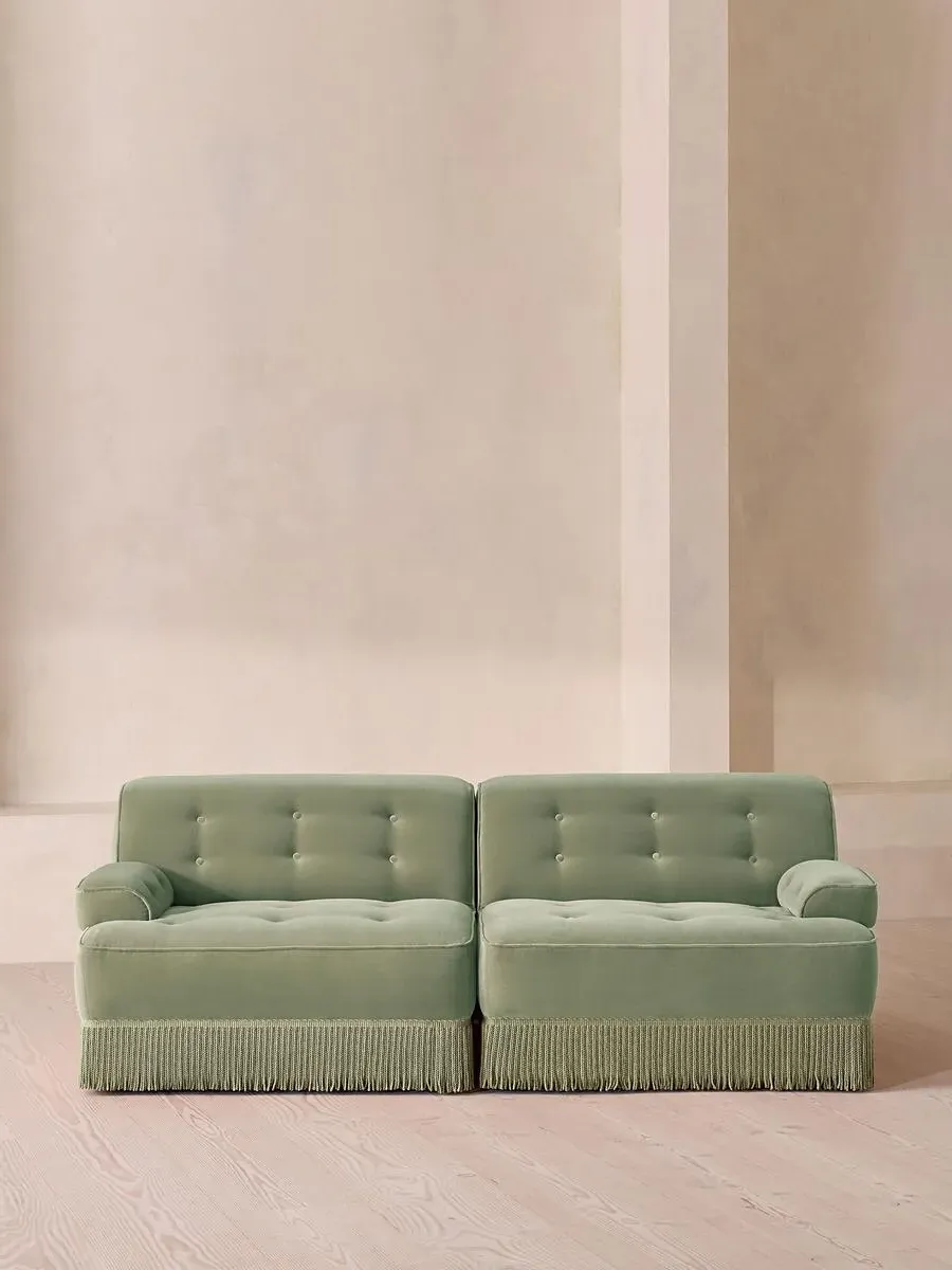 Elowen 3-Seater Modular Sofa - Seafoam, Velvet by Soho Home