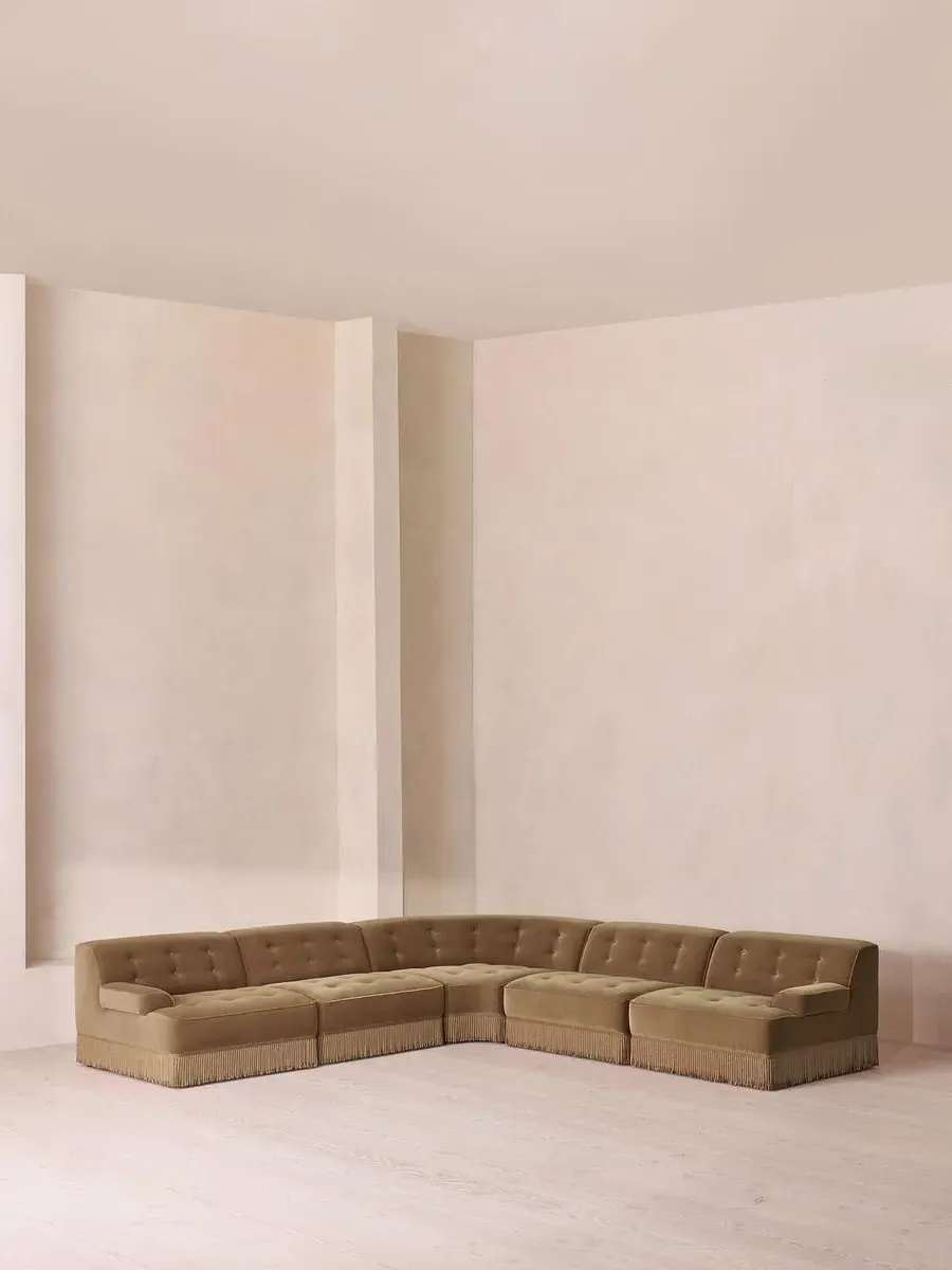 Elowen Corner Sofa - Truffle, Velvet by Soho Home