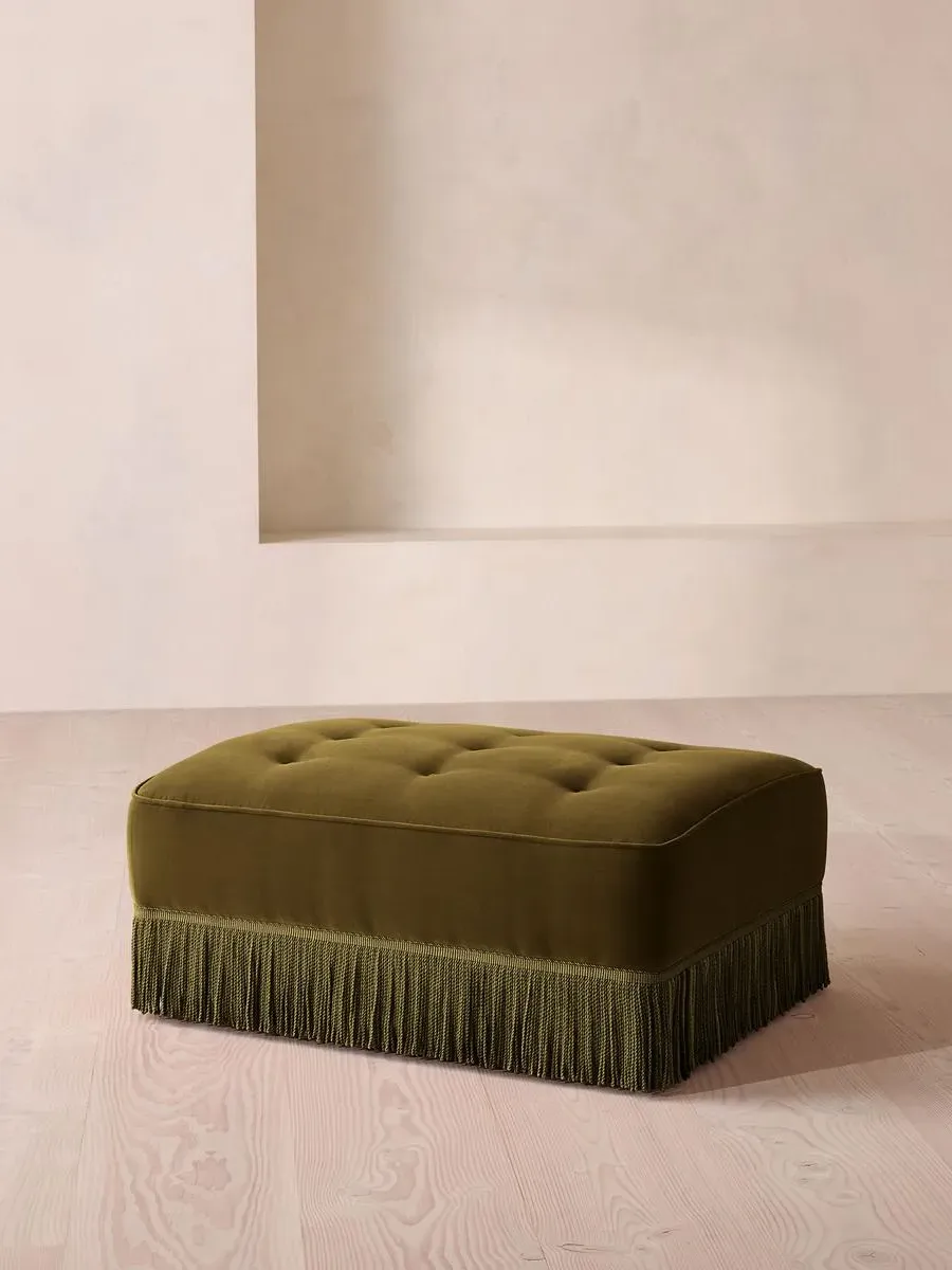 Elowen Ottoman - Olive, Velvet product