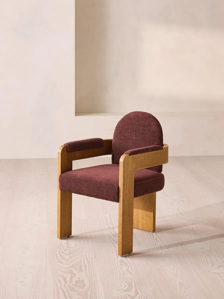Emerson Dining Chair - Bordeaux, Linen Chenille product