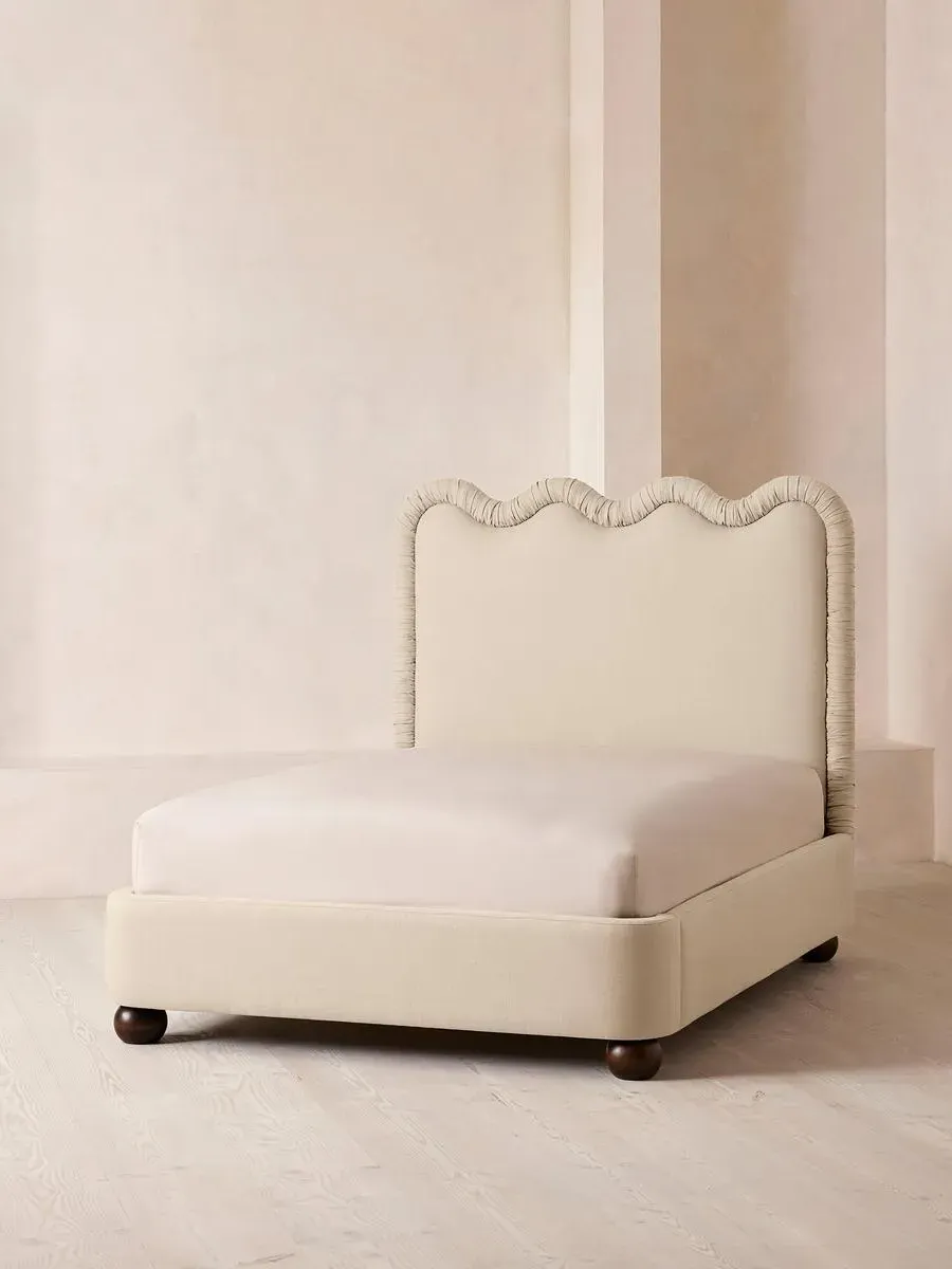 Tristan Emperor Bed - Bisque, Linen by Soho Home