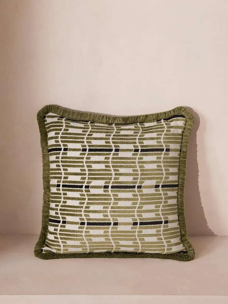 Erin Square Cushion - Olive Green, Chenille product