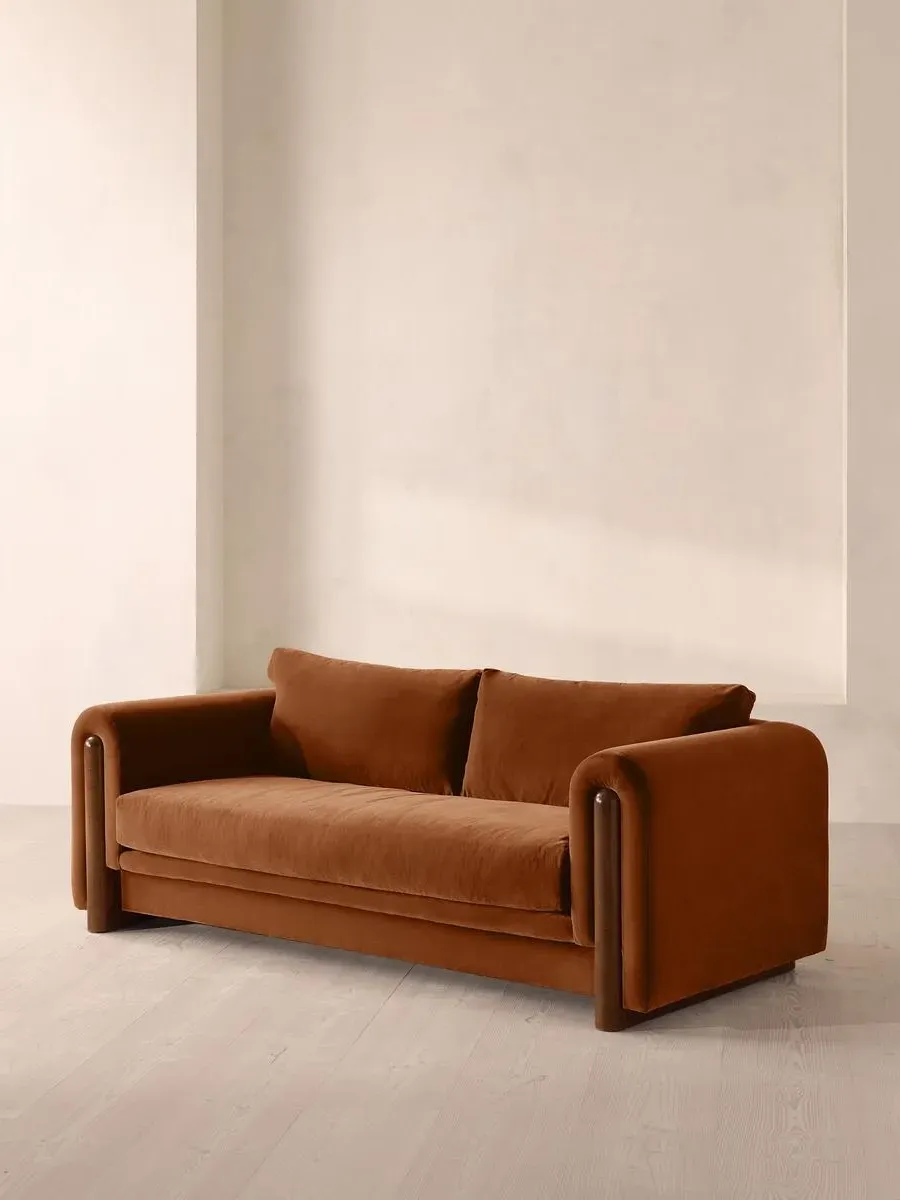 Farrell 3-Seater Sofa - Cinnamon, Velvet product