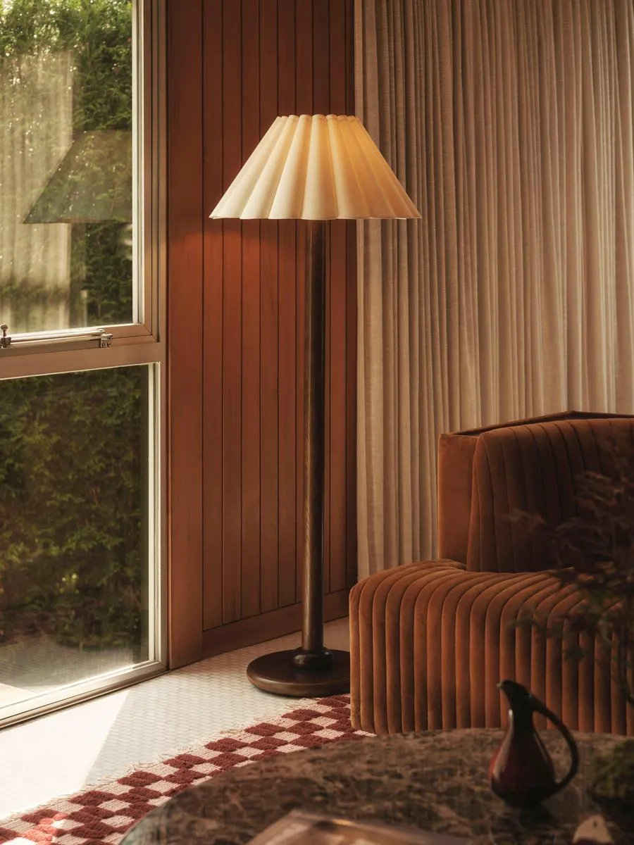 Ferguson Floor Lamp - Linen, Oak product