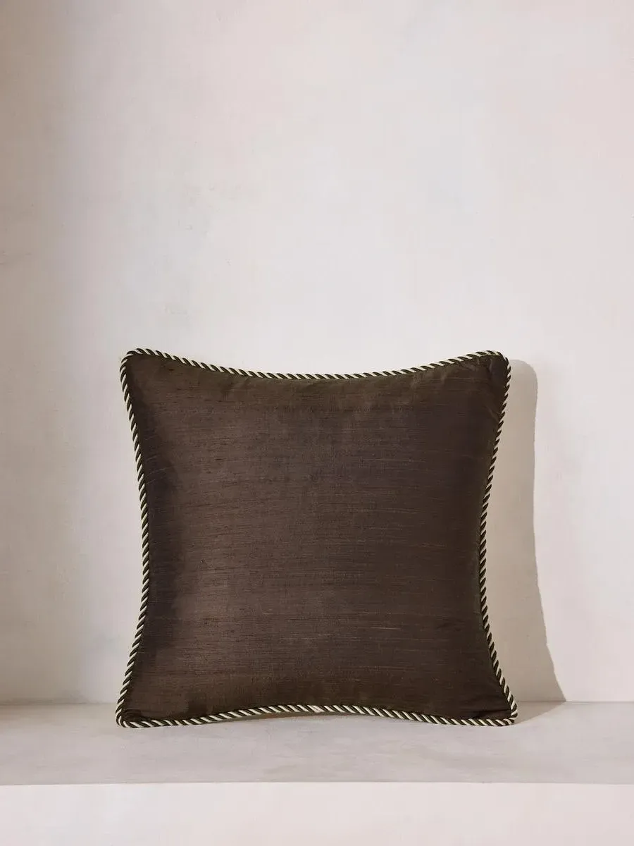 Florence Square Cushion - Chocolate, Silk product