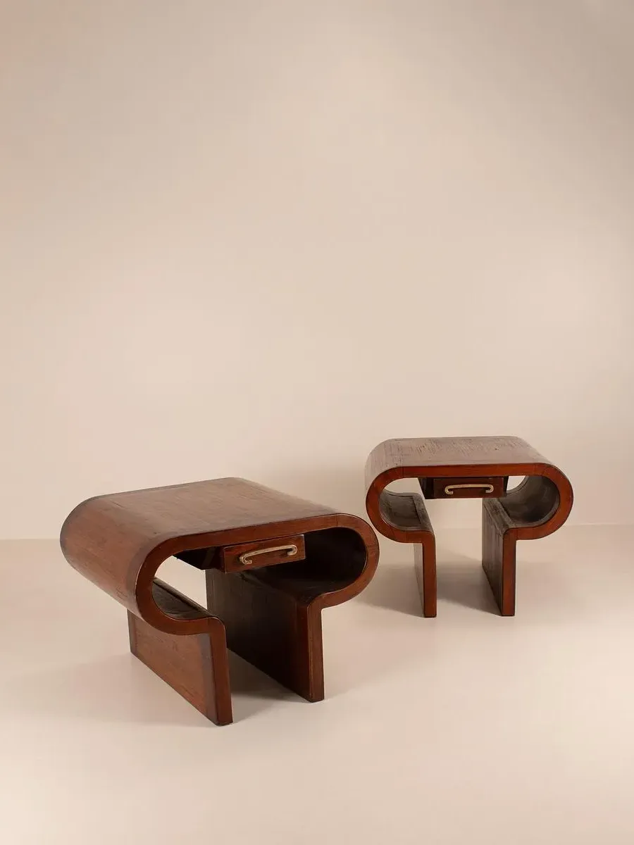 French Pair of Bedside Tables - Mahogany product