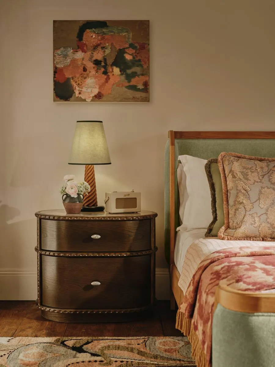 Garnett Table Lamp - Oak, Linen product