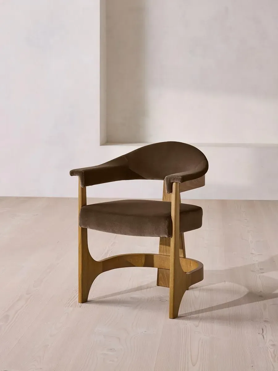 Georgina Dining Chair - Chocolate, Velvet product