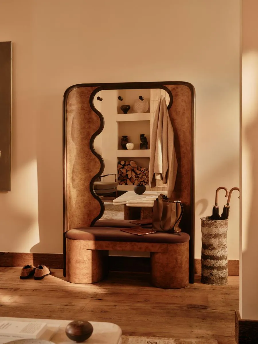 Gisele Entryway Unit with Mirror and Hooks - Oak Burl product