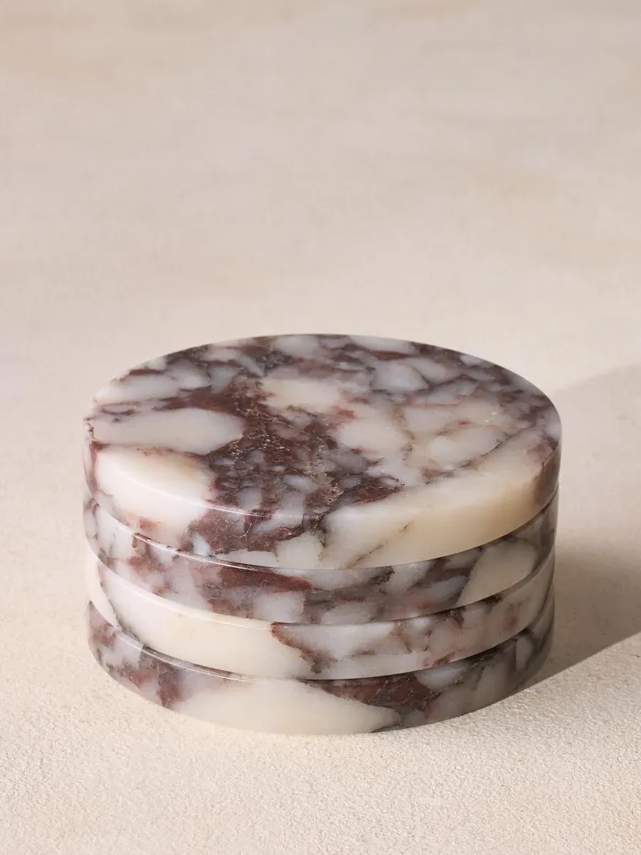 Hanson Calacatta Viola Marble Coasters by Soho Home