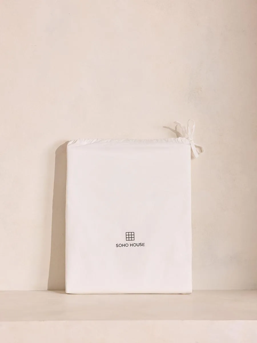 House Double Duvet Cover with Button Closure - White, Cotton product