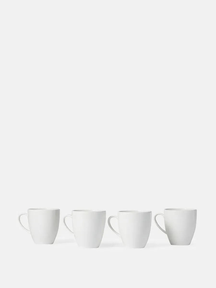 House Mug Set of Four - White, Bone China product