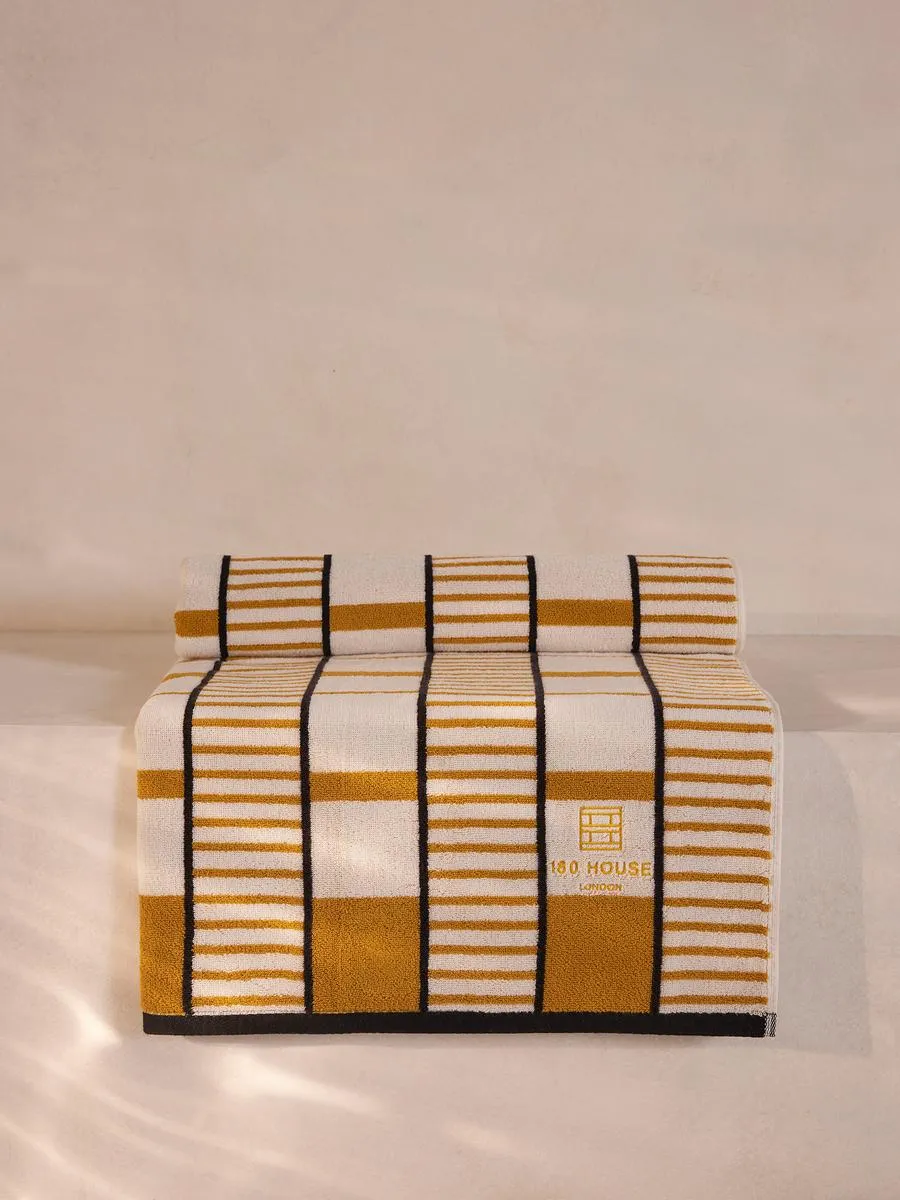 House Pool Towel 180 Strand - Mustard, Turkish Cotton product