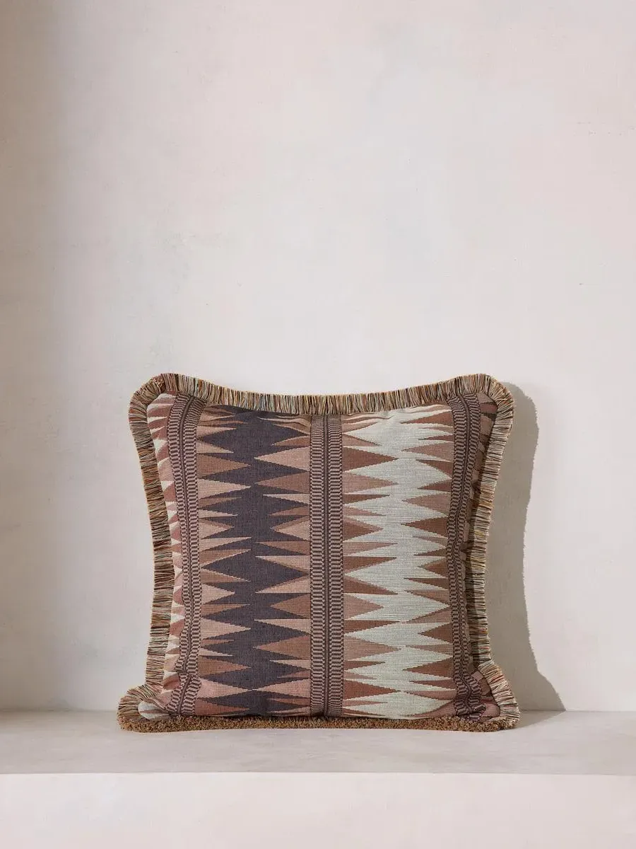 Irving Square Cushion - Rust, Jacquard product