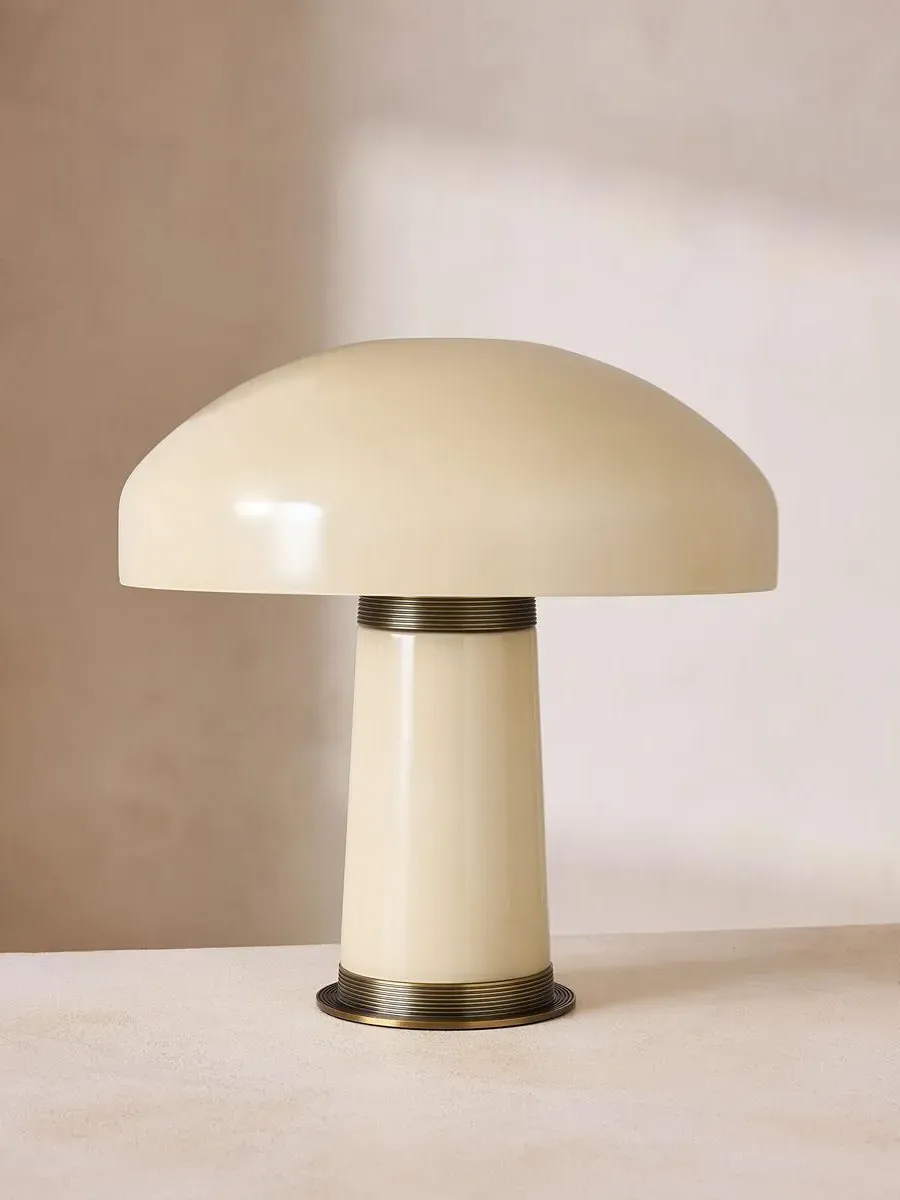 Janie Dome Table Lamp - Cream, Glass product