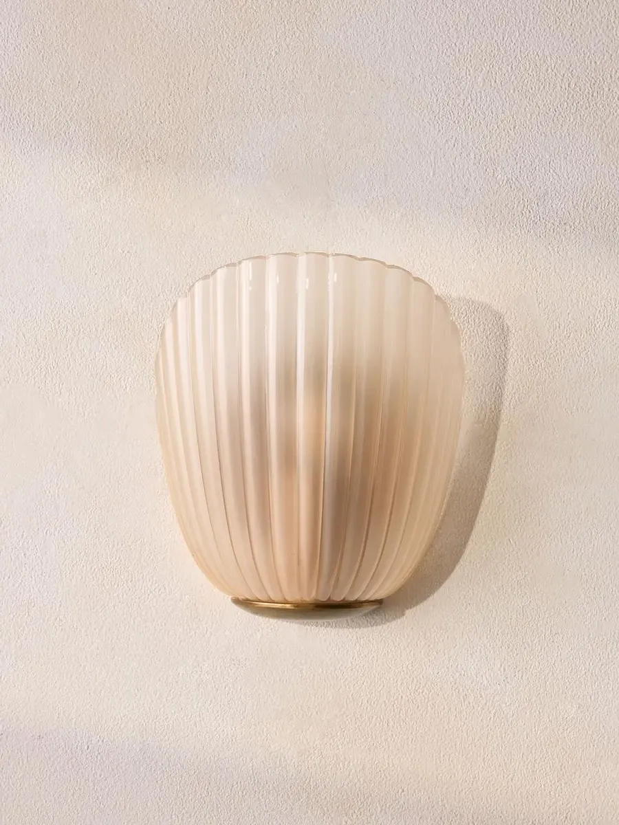 Juliette Wall Light - Champagne, Fluted Glass by Soho Home