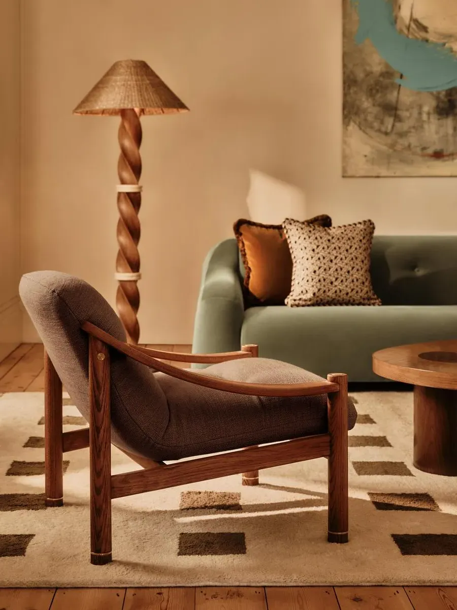 Karine Armchair - Cacao, Wool Linen product