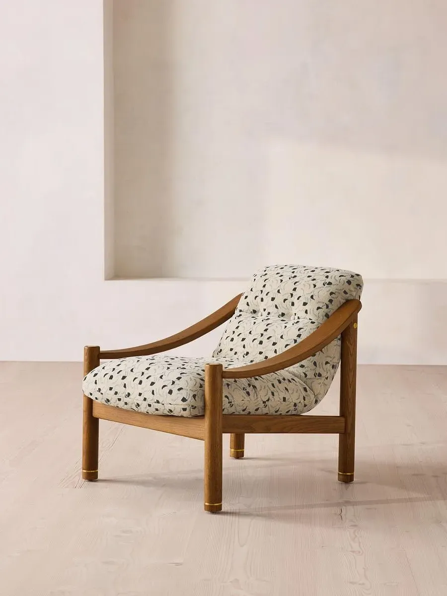 Karine Armchair - Dark Stain, Chenille Jacquard product