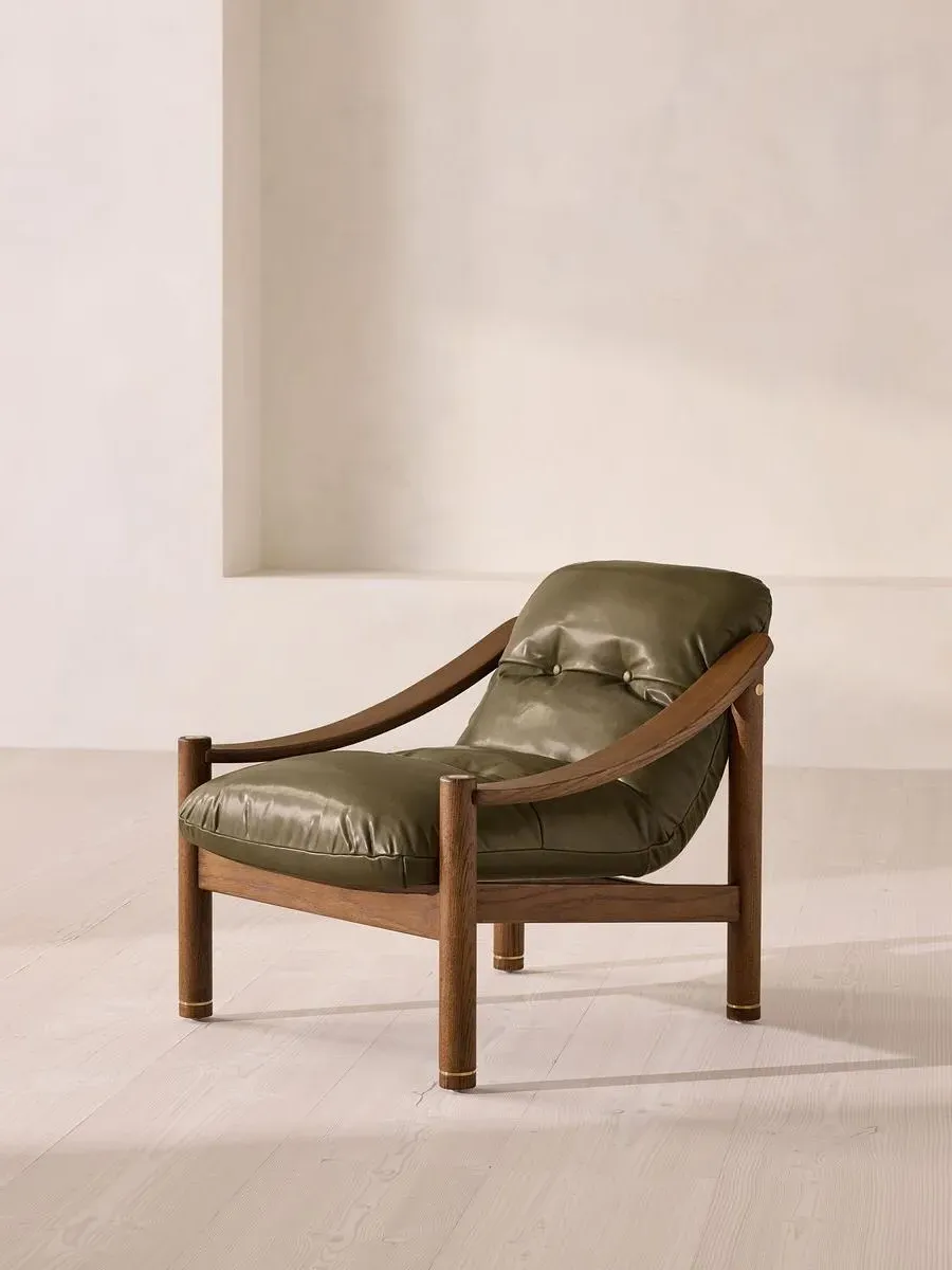 Karine Armchair - Dark Stain, Leather product