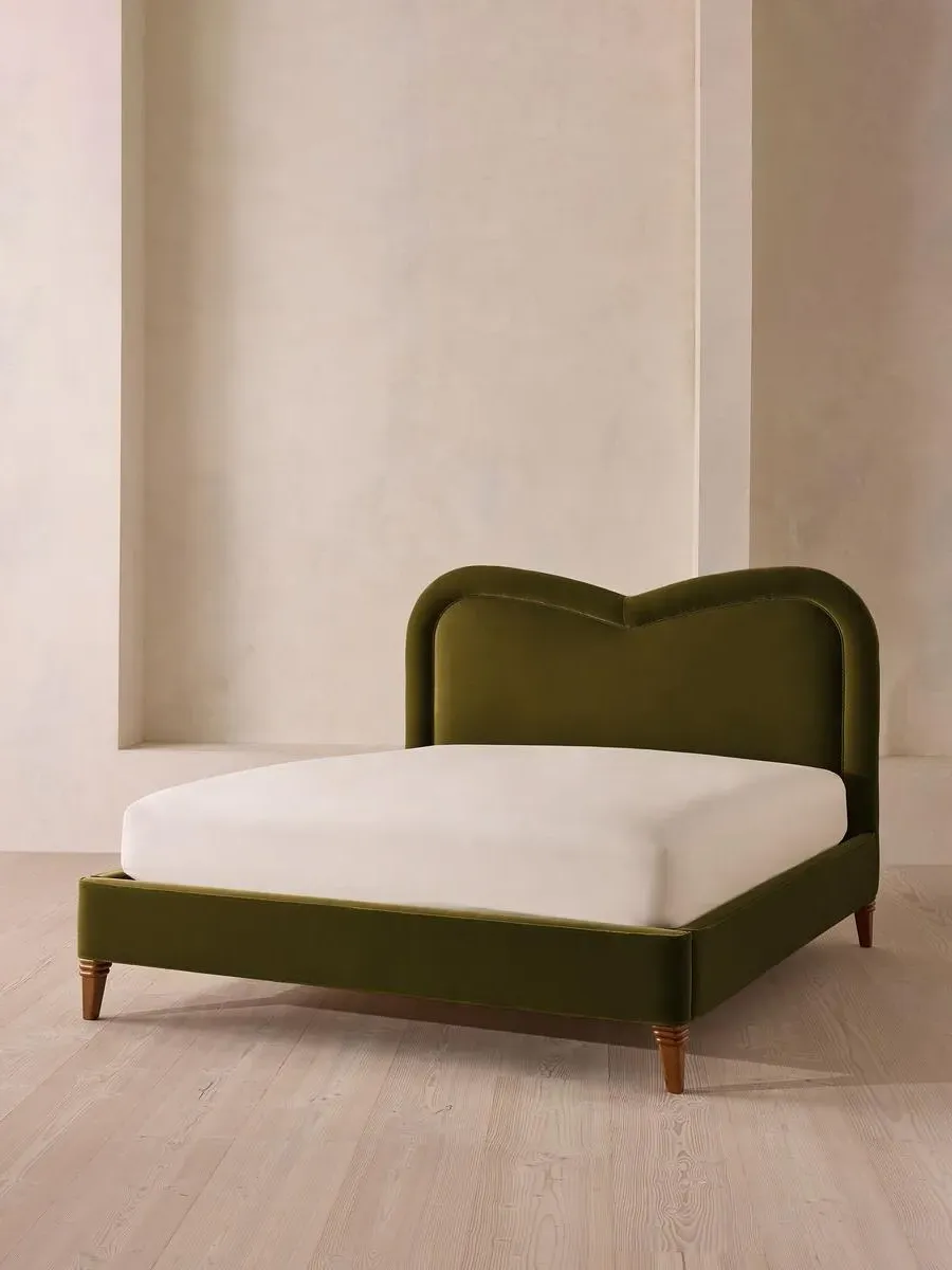 Keira King Size Bed Frame - Olive, Velvet product