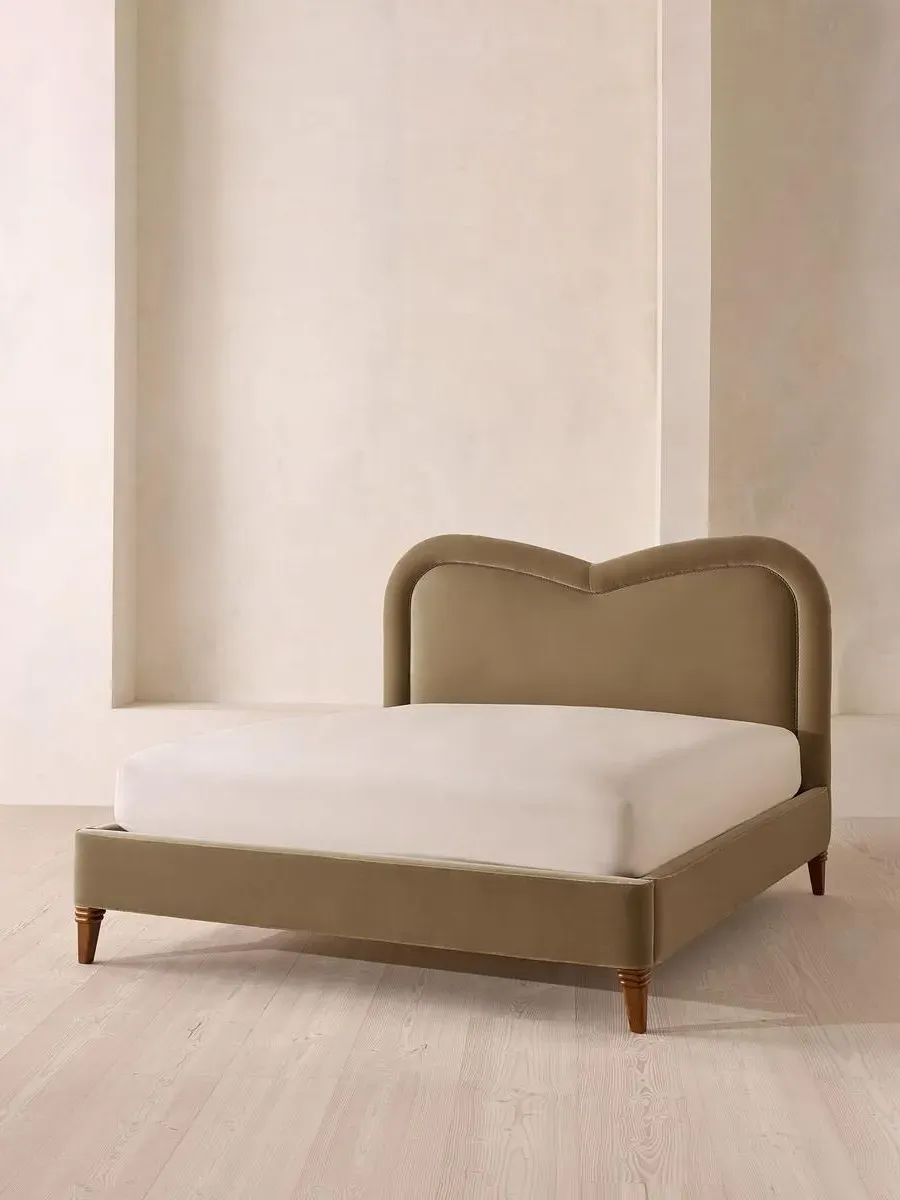 Keira King Size Bed Frame - Truffle, Velvet by Soho Home