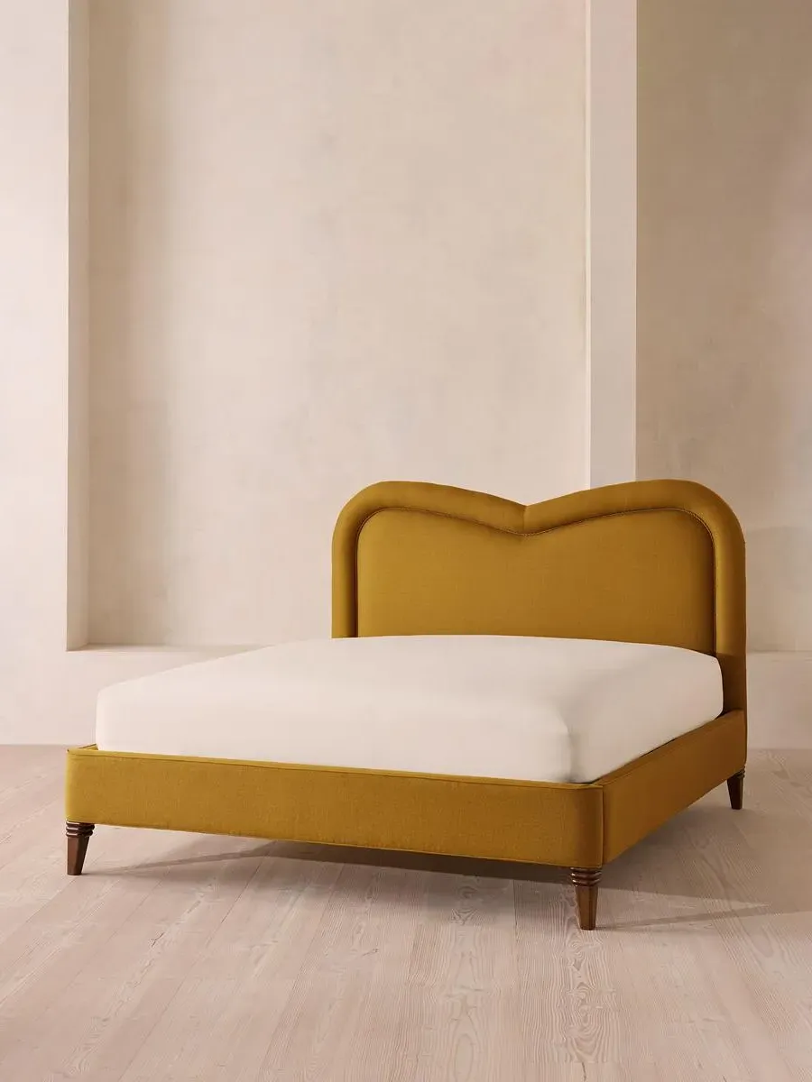 Keira Super King Bed Frame - Turmeric, Linen by Soho Home