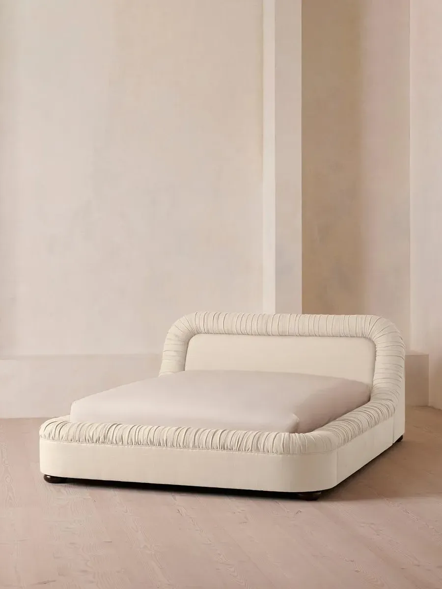 Vara King Size Bed - Bisque, Linen by Soho Home
