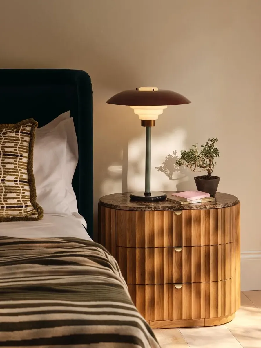 Large Bedside Table - Dark Emperador, Marble product