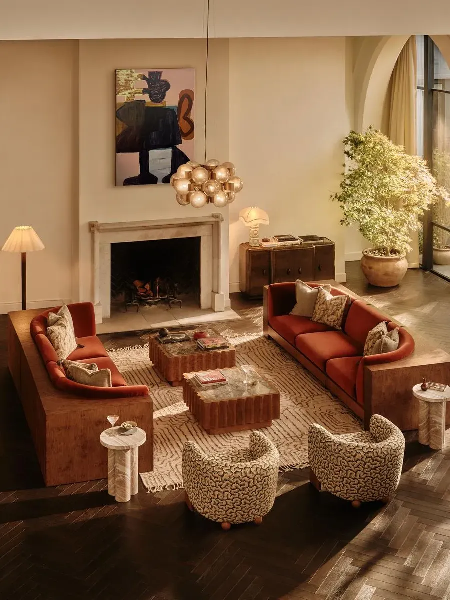 Allis Large Chandelier - Champagne, Brass by Soho Home