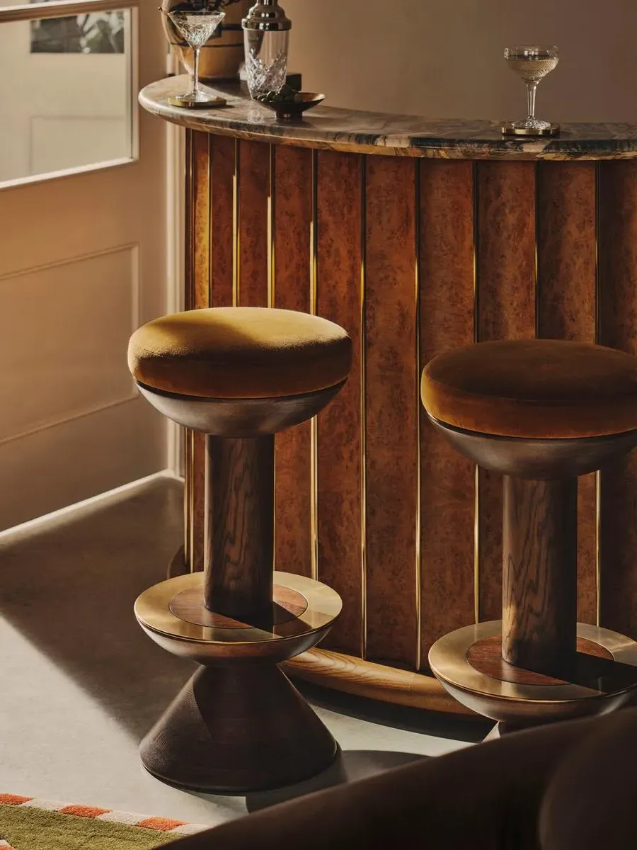 Lennie Barstool - Mustard, Velvet product