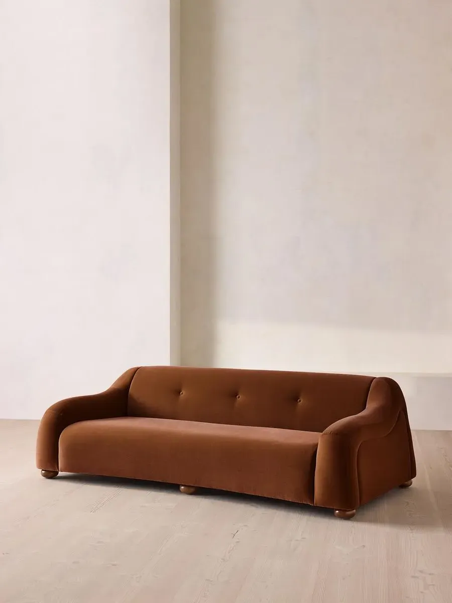 Liana 3-Seater Sofa - Cinnamon, Velvet by Soho Home