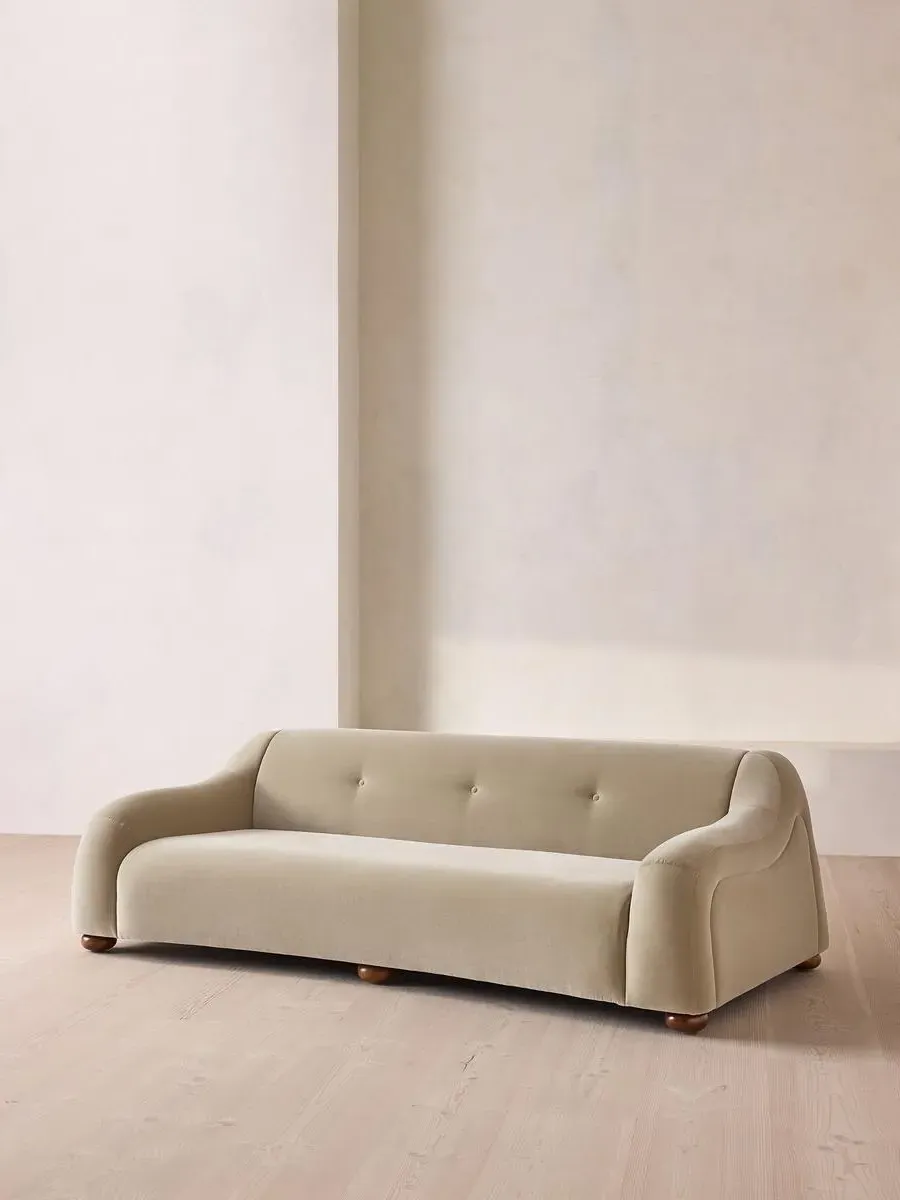 Liana 3-Seater Sofa - Oyster, Velvet by Soho Home