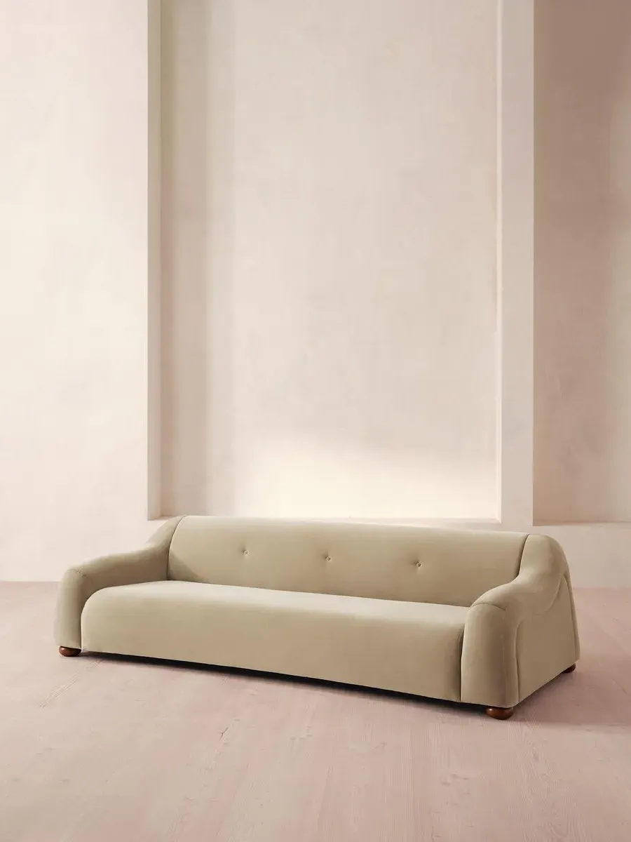 Liana 4-Seater Sofa - Oyster, Velvet by Soho Home