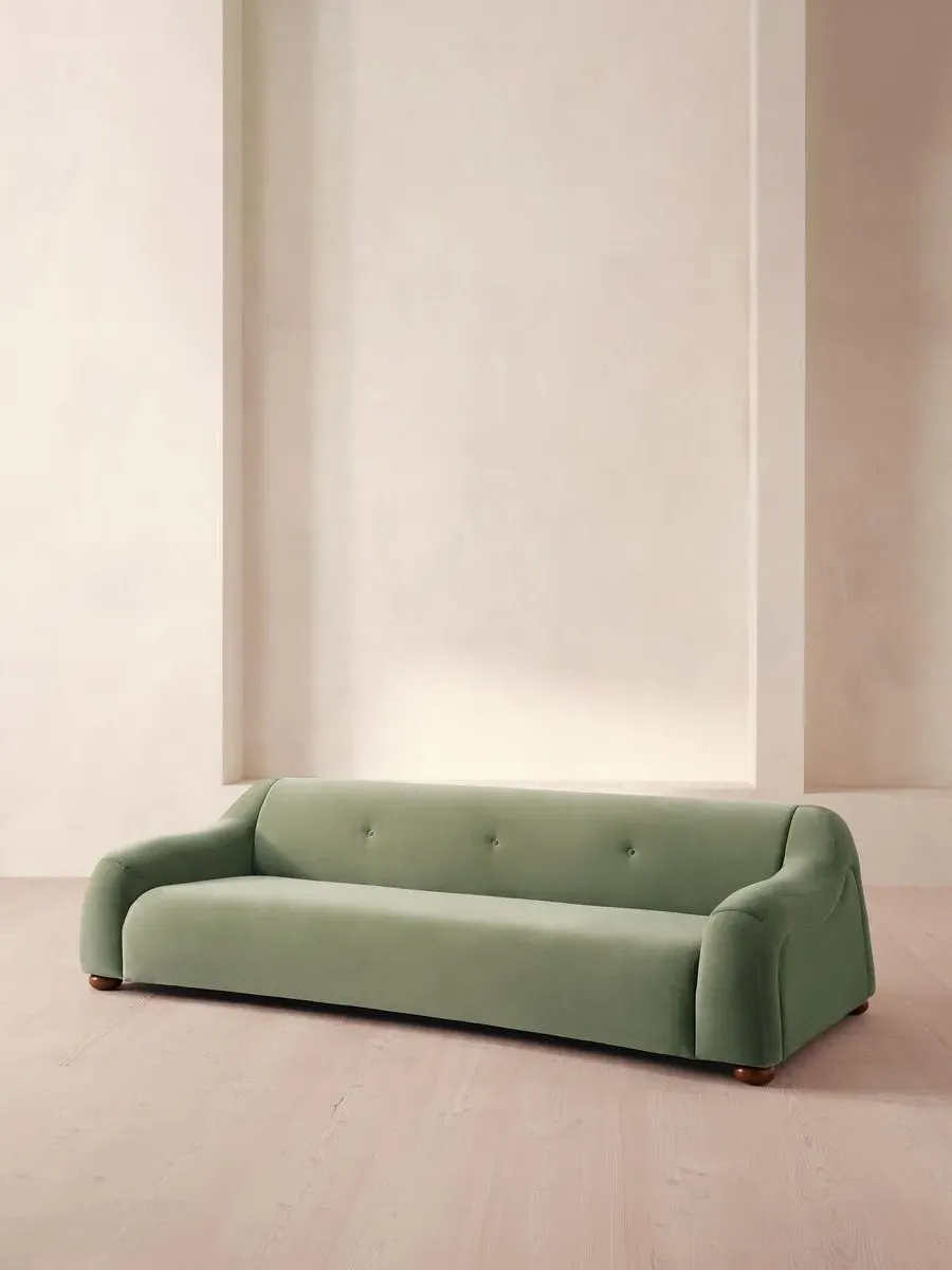 Liana 4-Seater Sofa - Seafoam, Velvet by Soho Home