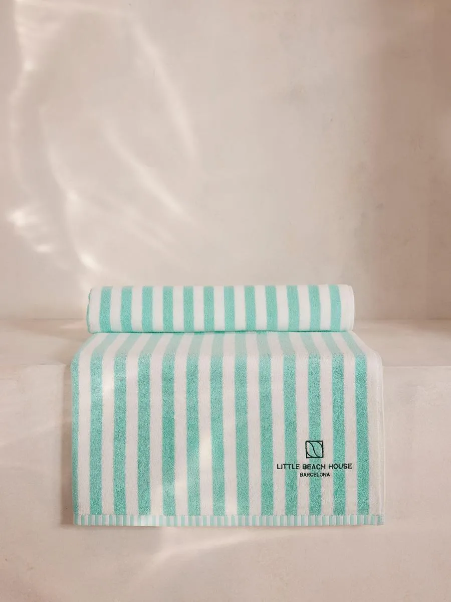 Little Beach House Barcelona Pool Towel - Mint Green, Turkish Cotton product