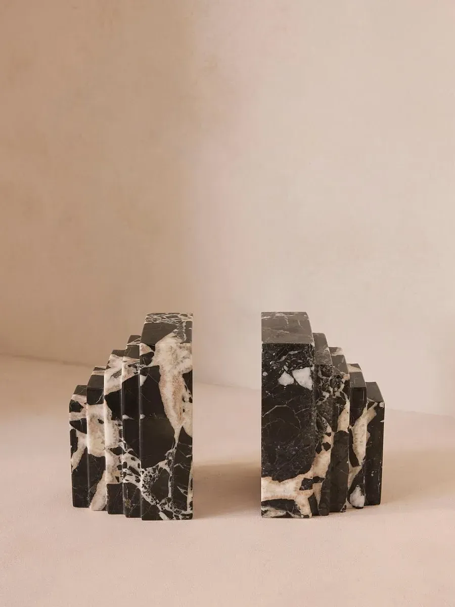 Lola Bookends - Black, Bulgari Marble product