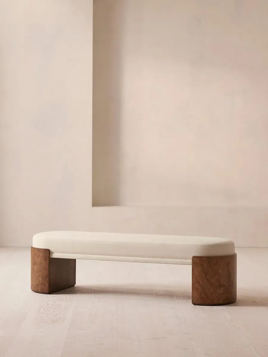 Lukas Upholstered Bench - Bisque, Belgian Linen product