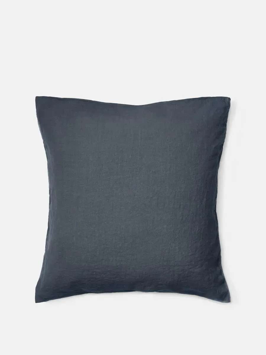 Luna Square Pillowcase - Navy, Linen product