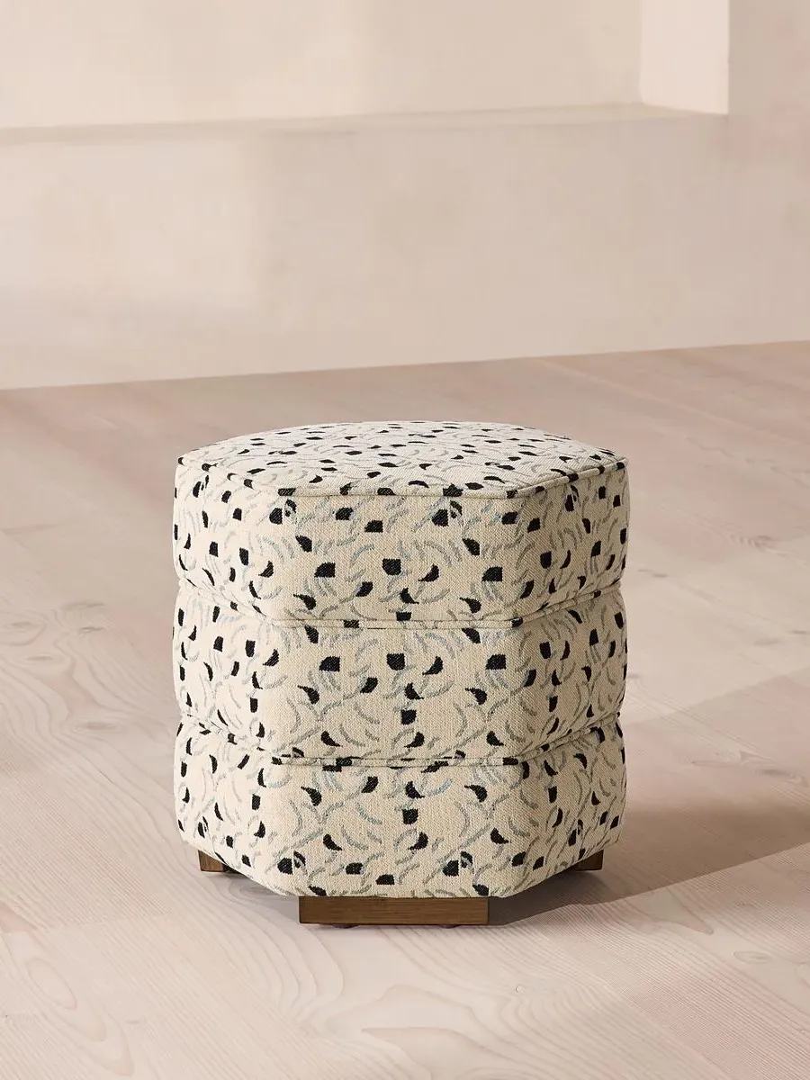Lyla Hexagonal Footstool - Olia Jacquard product