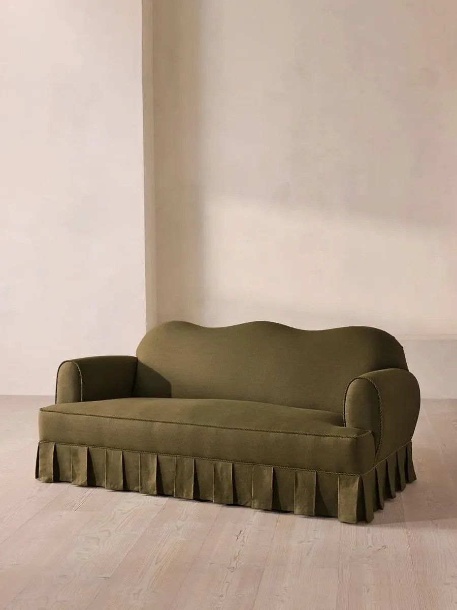 Madelyn 3-Seater Sofa - Olive, Linen product