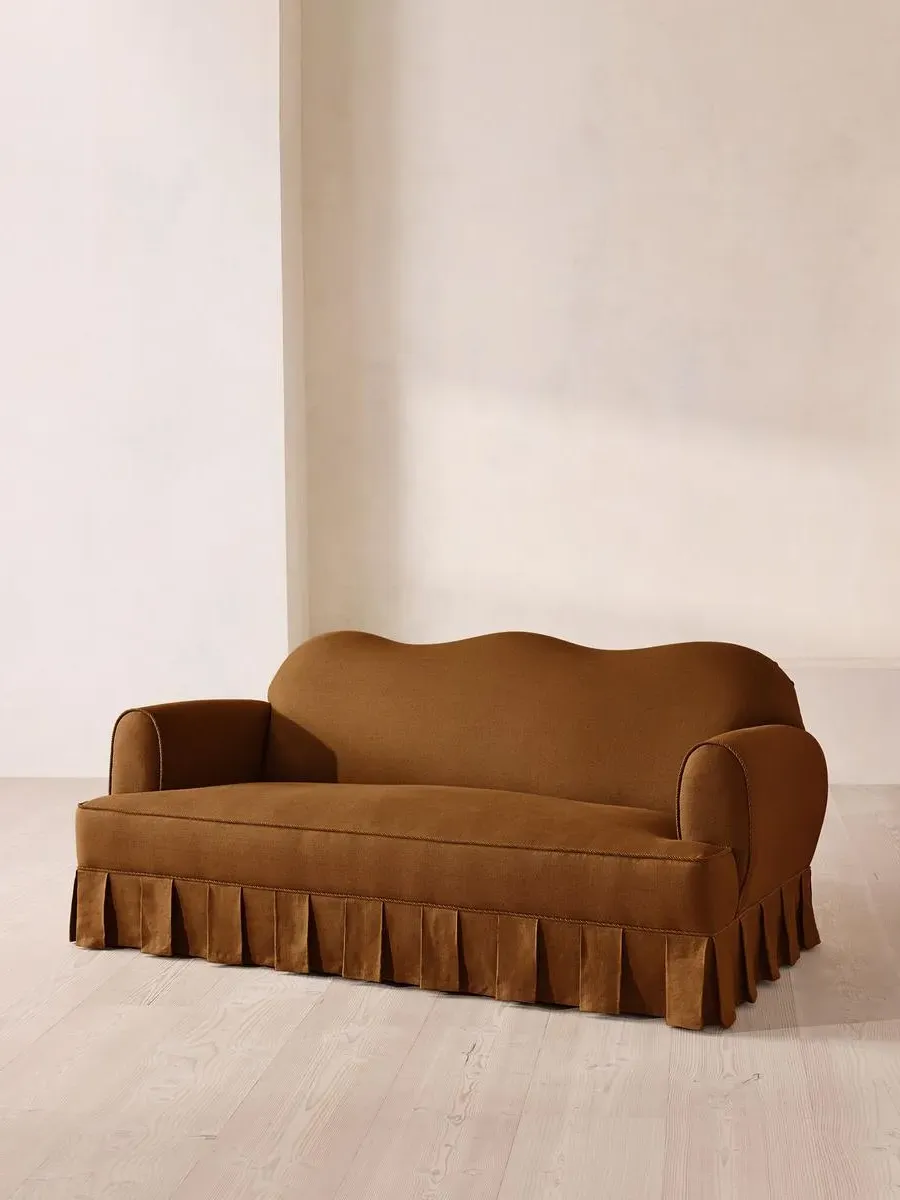 Madelyn 3-Seater Sofa - Terracotta, Linen by Soho Home