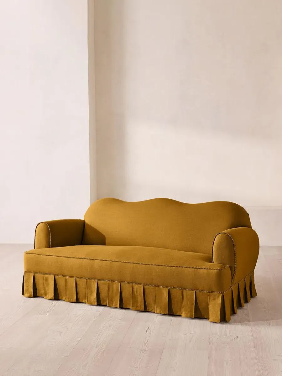 Madelyn 3-Seater Sofa - Turmeric, Linen by Soho Home